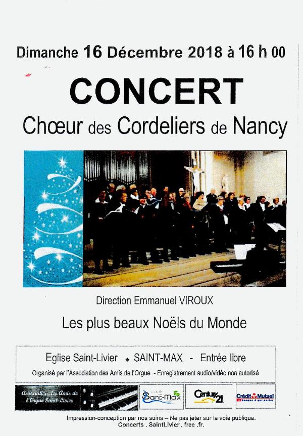 Concert de Noël à Saint Max (16 déc 2018)